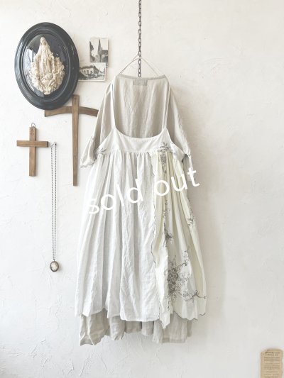 画像8: shizuka's【32】アンティークレースのキャミワンピース・クリーム