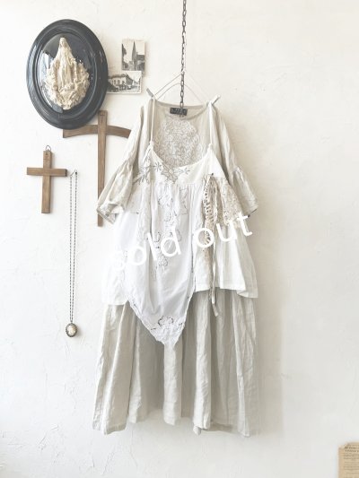 画像8: shizuka's【31】アンティークレースのキャミ・白マディラ
