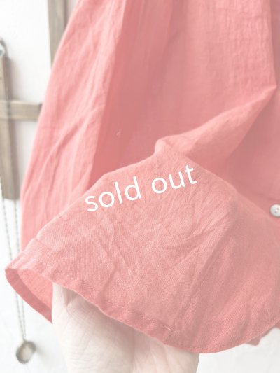 画像5: SO／コットンローンギャザーブラウス・レッド