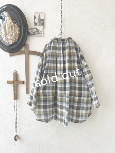 画像6: SO／バックギャザーシャツ・マドラスチェック