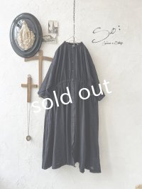 SO／ガーゼギャザーワンピース・ブラック