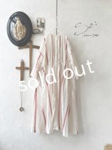 SO／ガーゼギャザーワンピース・レッドストライプ