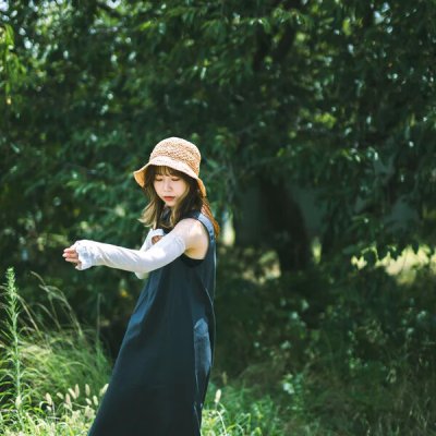 画像7: monami／コットンUVロングアームカバー・ボタン