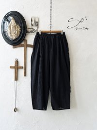 SO／ペチコート付きサルエルワイドパンツ・ブラック