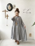 画像11: SO／ガーゼギャザーワンピース・ブルーストライプ