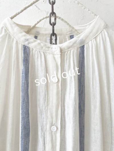 画像3: SO／ガーゼギャザーワンピース・ブルーストライプ