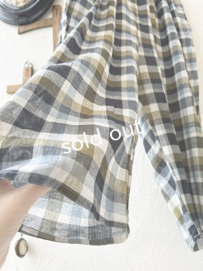 画像3: SO／ペチコート付きサルエルワイドパンツ・マドラスチェック