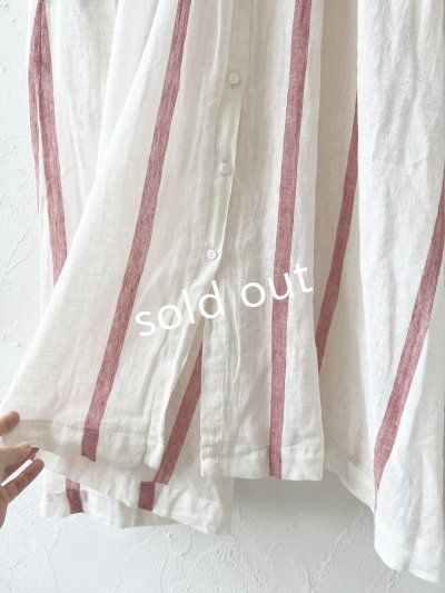 画像9: SO／ガーゼギャザーワンピース・ブルーストライプ