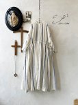 画像1: SO／ガーゼギャザーワンピース・ブルーストライプ (1)