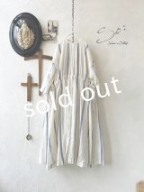 SO／ガーゼギャザーワンピース・ブルーストライプ