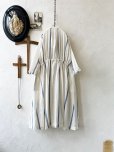 画像6: SO／ガーゼギャザーワンピース・ブルーストライプ