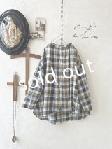 SO／バックギャザーシャツ・マドラスチェック