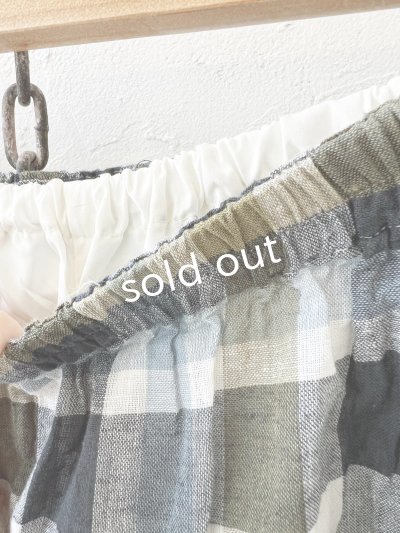 画像5: SO／ペチコート付きサルエルワイドパンツ・マドラスチェック