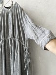 画像5: SO／ガーゼギャザーワンピース・杢グレー