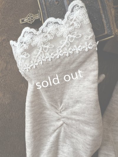 画像4: monami／コットンUVセミロングアームカバー・ダブルレース