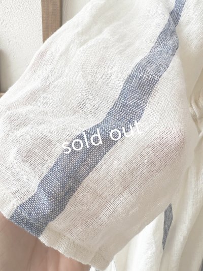 画像5: SO／ガーゼギャザーワンピース・ブルーストライプ