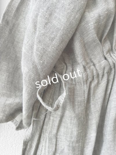 画像6: SO／ガーゼギャザーワンピース・杢グレー