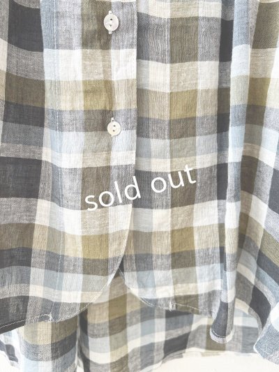 画像3: SO／バックギャザーシャツ・マドラスチェック