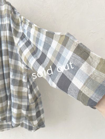 画像4: SO／バックギャザーシャツ・マドラスチェック