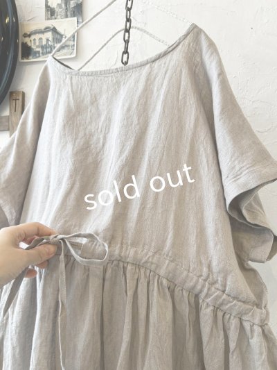 画像8: 08mab/リネンシャンブレーウエストリボンチュニック・黒