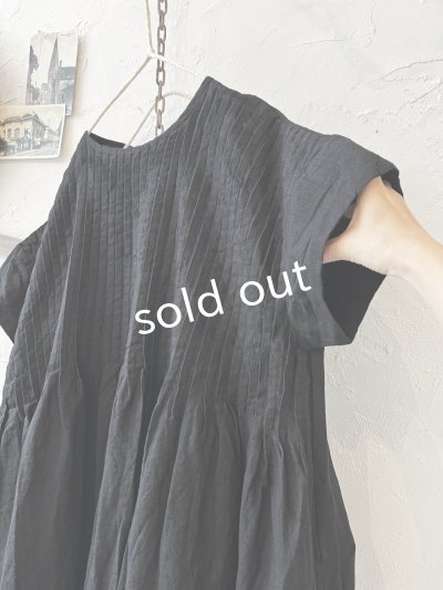 画像3: 08mab/リネン２wayピンタックワンピース・黒