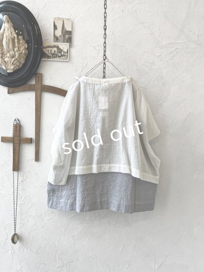 画像5: 08mab/タンクトップ×トップスset・グレー×オフ