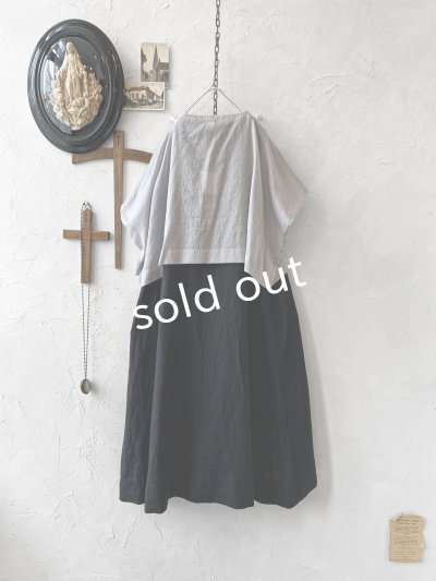 画像6: 08mab/ノースリーブワンピース×トップスset・黒×ライトグレー