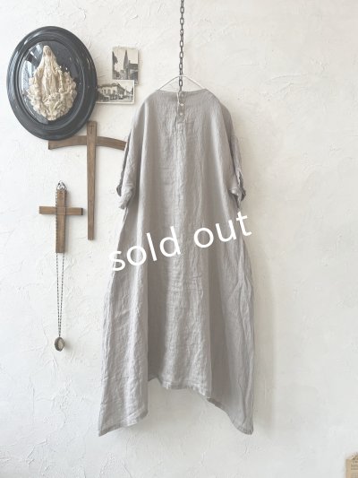 画像8: 08mab/リネンシャンブレーAラインワンピース・ベージュ