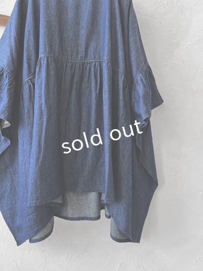 画像3: sorte cuff／インディゴフレアプルオーバー