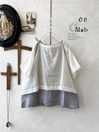 08mab/タンクトップ×トップスset・グレー×オフ