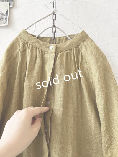 画像6: 08mab/リネンシャンブレーラグランブラウス・黒