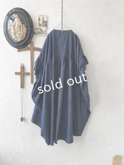 画像6: sorte cuff／インディゴフレアワンピース