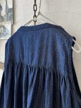 画像8: sorte cuff／インディゴノースリーブギャザーワンピース