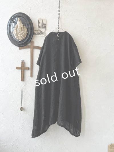 画像4: 08mab/リネンシャンブレーAラインワンピース・黒