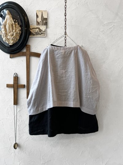 画像3: 【30%OFF SALE】08mab/タンクトップ×トップスset・黒×ライトグレー