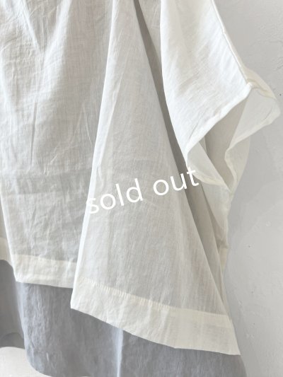 画像4: 08mab/タンクトップ×トップスset・グレー×オフ