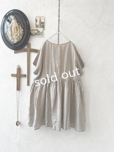 画像7: 08mab/リネンシャンブレーウエストリボンチュニック・ベージュ