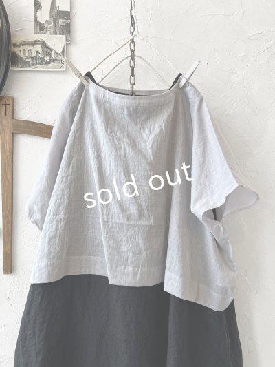 画像3: 08mab/ノースリーブワンピース×トップスset・黒×ライトグレー