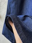 画像6: sorte cuff／インディゴノースリーブギャザーワンピース