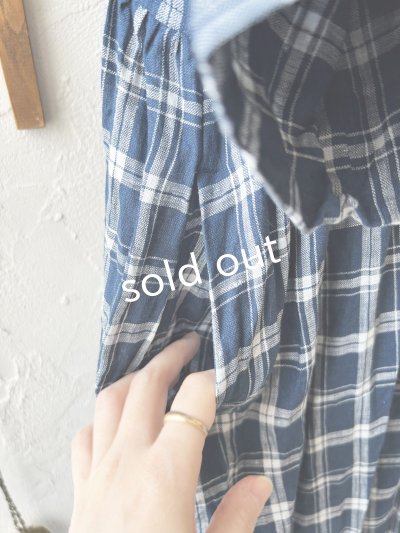 画像6: MARCHE' DE SOEUR／ギャザーワンピース・ブルーグリーンチェック