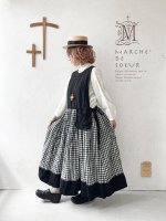 画像11: MARCHE' DE SOEUR／バッククロスワンピース・黒×グリーンチェック (11)