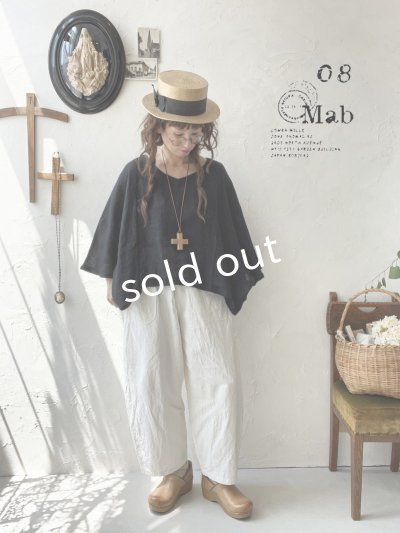 画像7: 08mab/リネンシャンブレーワイドプルオーバー・黒