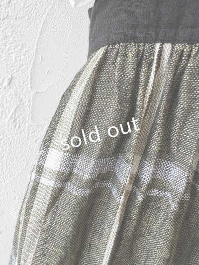 画像6: MARCHE' DE SOEUR／バッククロスワンピース・黒×グリーンチェック