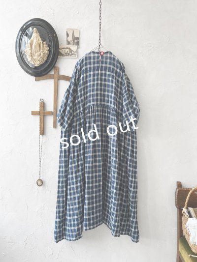 画像7: MARCHE' DE SOEUR／ギャザーワンピース・ブルーグリーンチェック