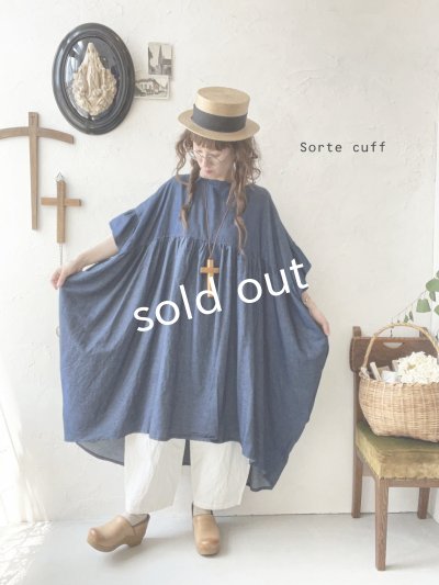 画像8: sorte cuff／インディゴフレアワンピース