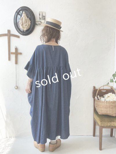 画像10: sorte cuff／インディゴフレアワンピース