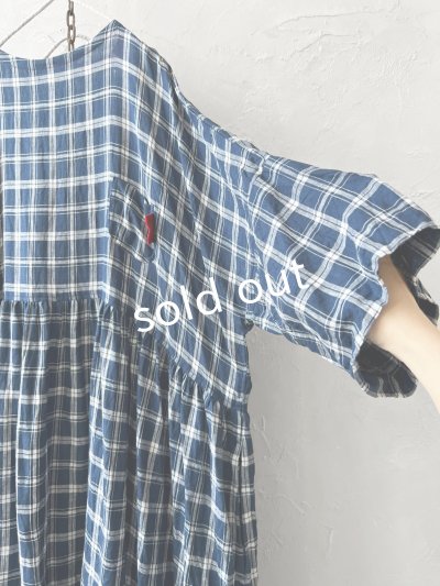 画像5: MARCHE' DE SOEUR／ギャザーワンピース・ブルーグリーンチェック