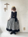 画像13: MARCHE' DE SOEUR／バッククロスワンピース・黒×グリーンチェック (13)