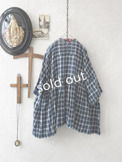 画像8: MARCHE' DE SOEUR／ギャザープルオーバー・ブルーグリーンチェック