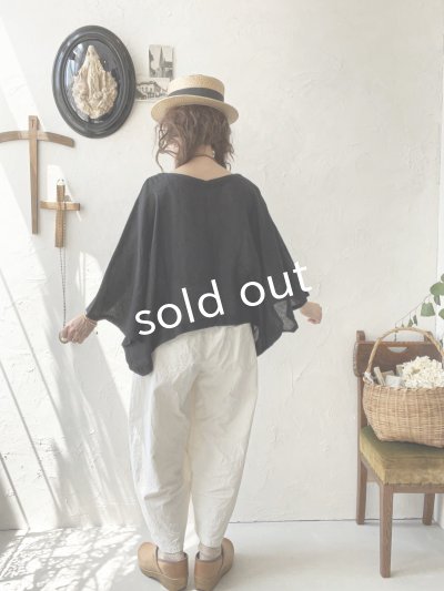 画像10: 08mab/リネンシャンブレーワイドプルオーバー・黒